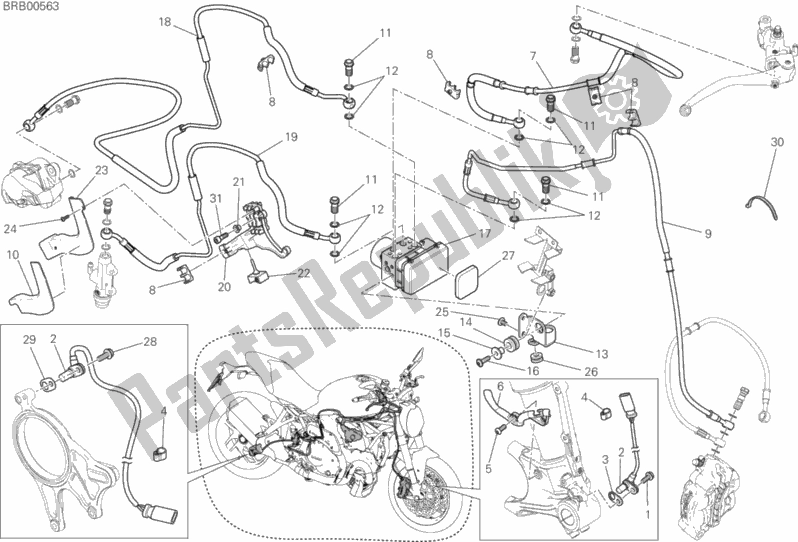 Todas las partes para Sistema Antibloqueo De Frenos (abs) de Ducati Monster 1200 S USA 2019
